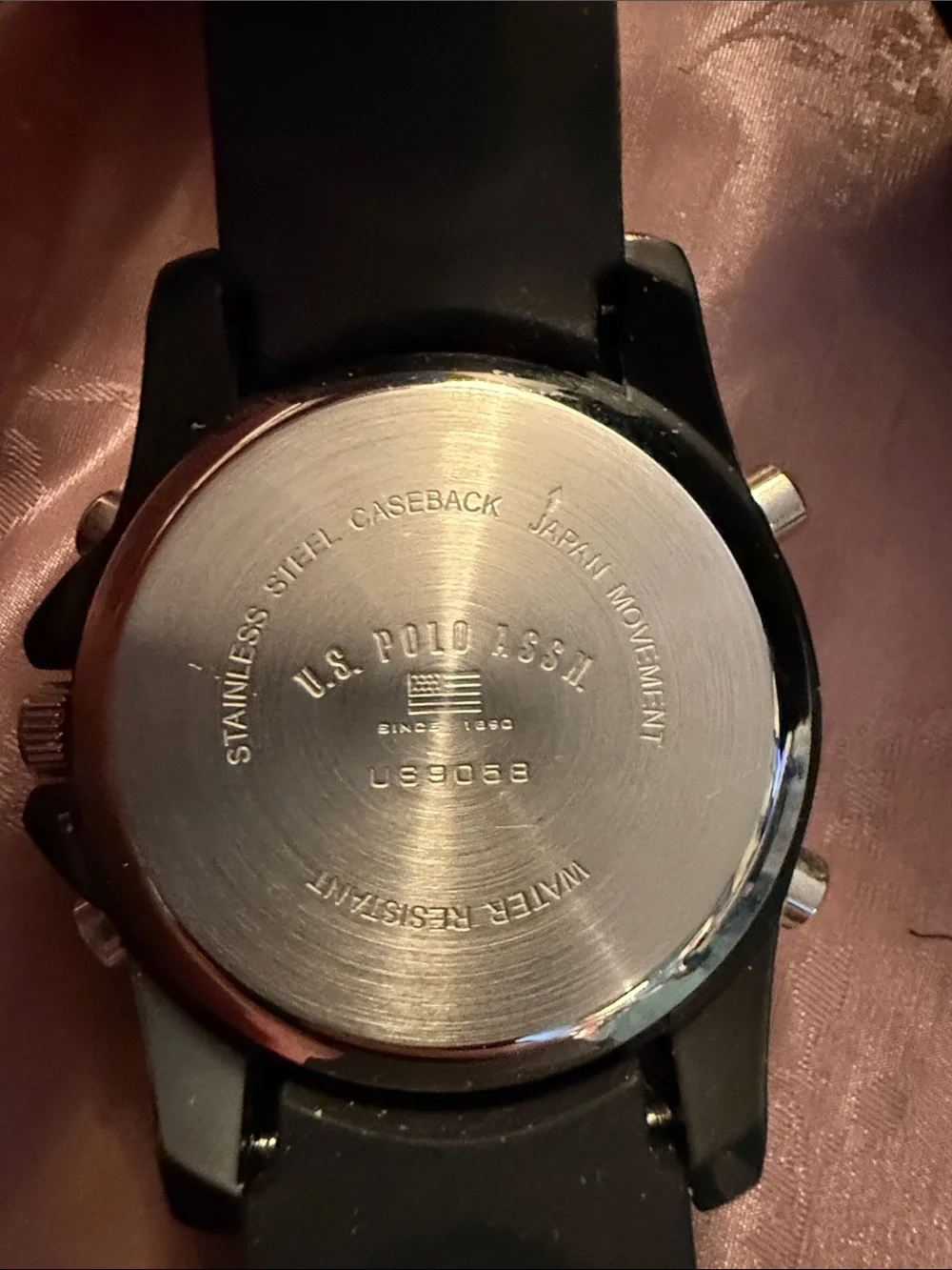 U.S. Polo Assn. Black Dial Black Strap Sport Watch